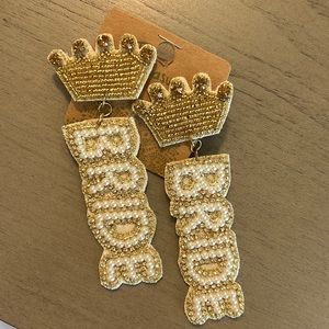 Bride earrings never worn nwt